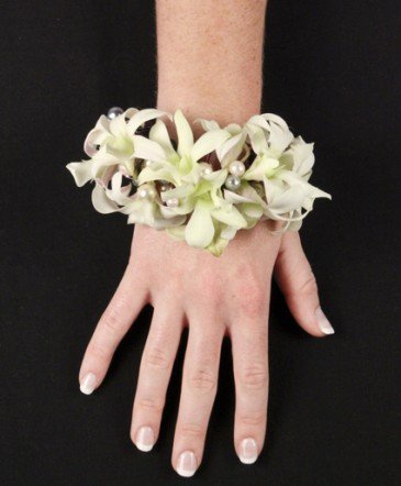 White Orchid Prom Wrist Corsage